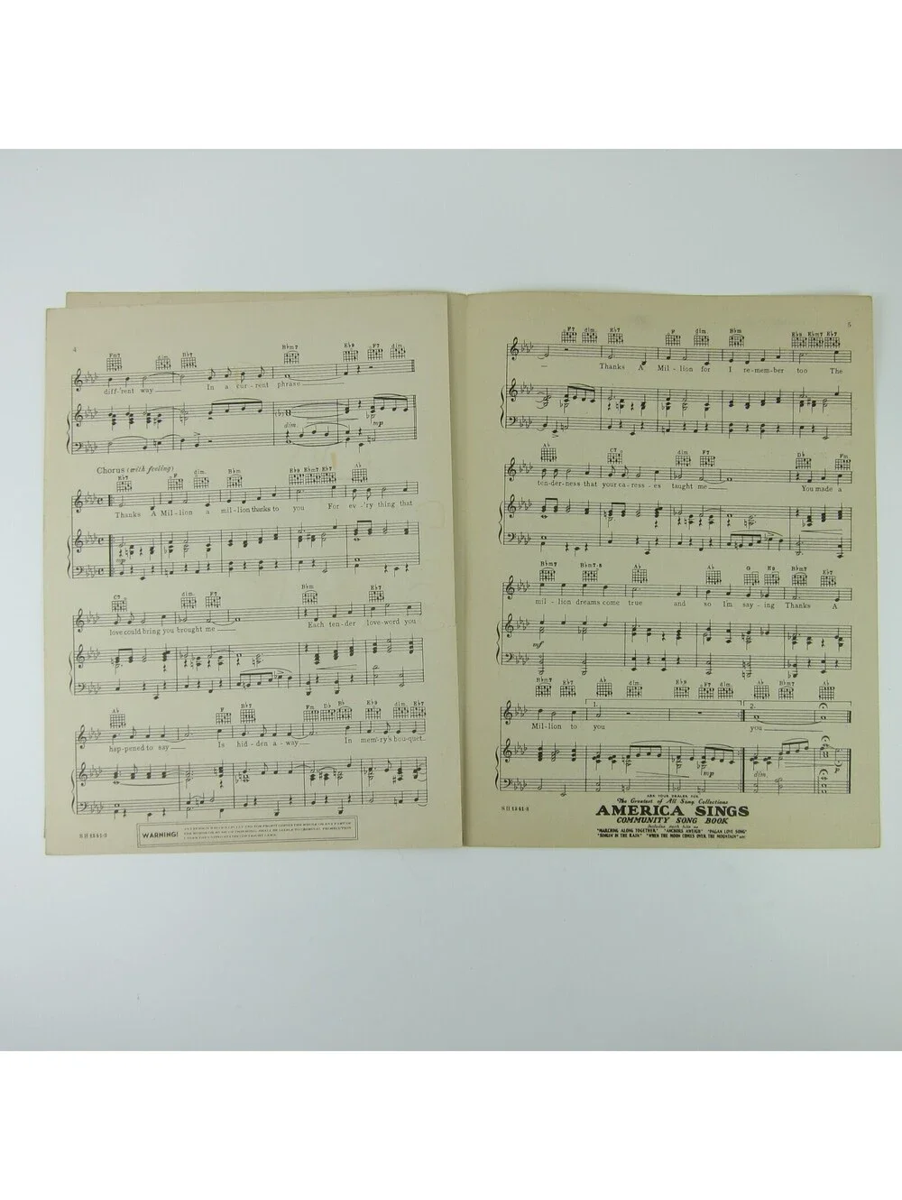 Sheet Music Thanks A Million Dick Powell Fred Allen Paul Whiteman Vintage 1935